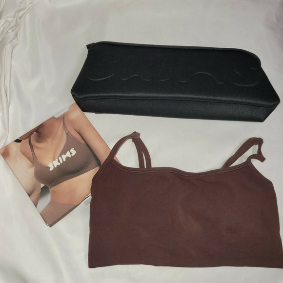 Skims Scoop Neck Bralette Cocoa Size Large/Xlarge - Picture 3 of 9
